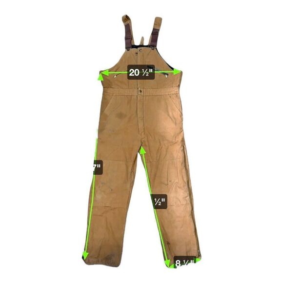 Key Imperial Work Construction Tan Cotton LL Overalls with Polyester Lining READ - Picture 6 of 12